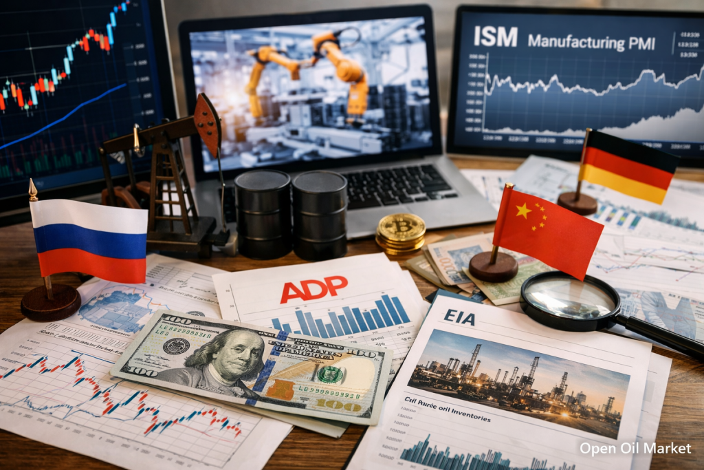 Οικονομικά γεγονότα και εταιρικές αναφορές — Τετάρτη 1 Απριλίου 2026: παγκόσμιος PMI, ADP ΗΠΑ, λιανικές πωλήσεις και αποθέματα πετρελαίου