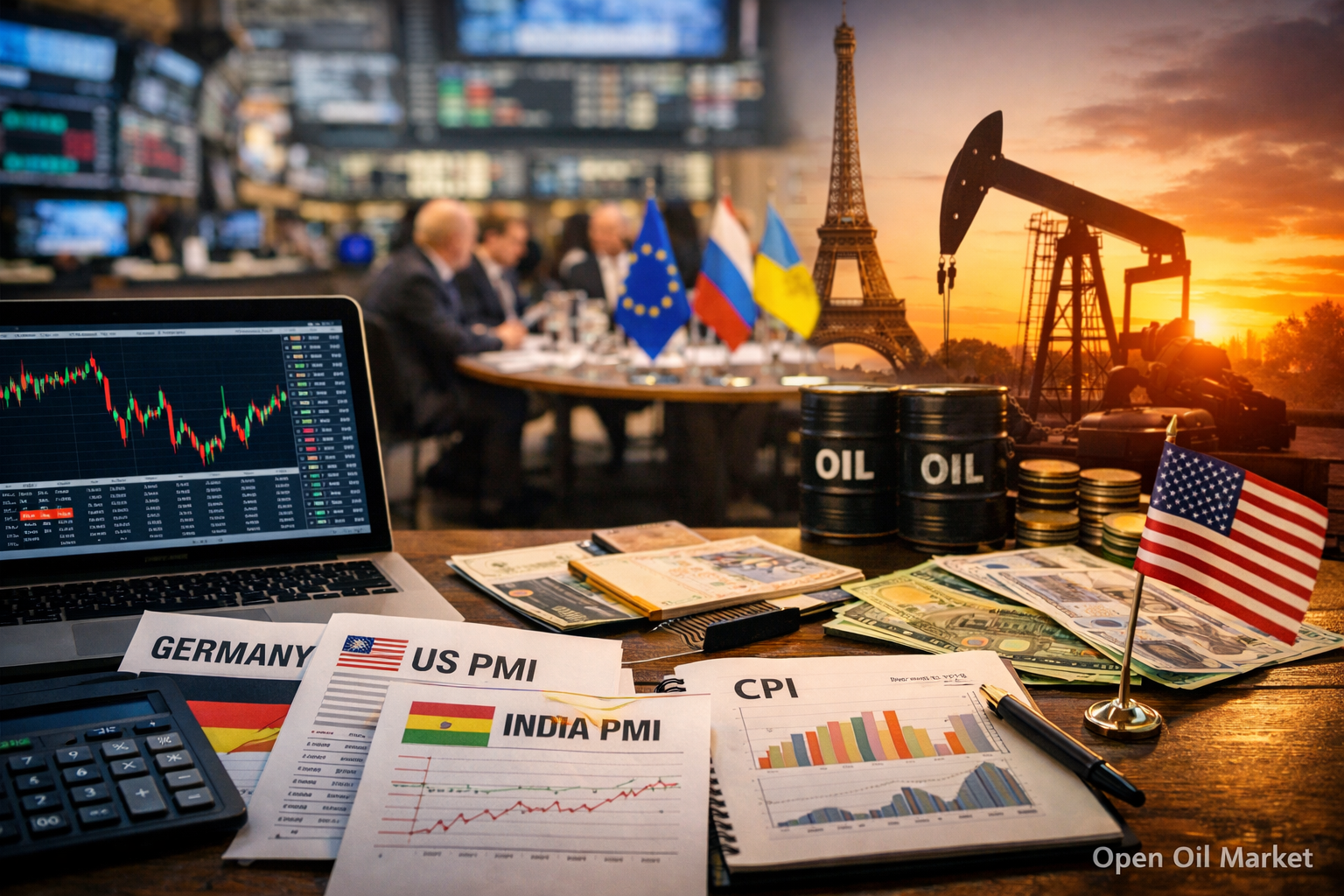 Οικονομικά γεγονότα και εταιρικές ανακοινώσεις — Τρίτη, 6 Ιανουαρίου 2026: PMI υπηρεσιών, CPI Γερμανίας, αποθέματα πετρελαίου API
