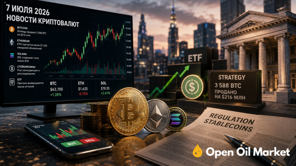 Νέα κρυπτονομισμάτων 7 Ιουλίου 2026: Bitcoin, ETF, στρατηγική, Ethereum, Solana και stablecoins