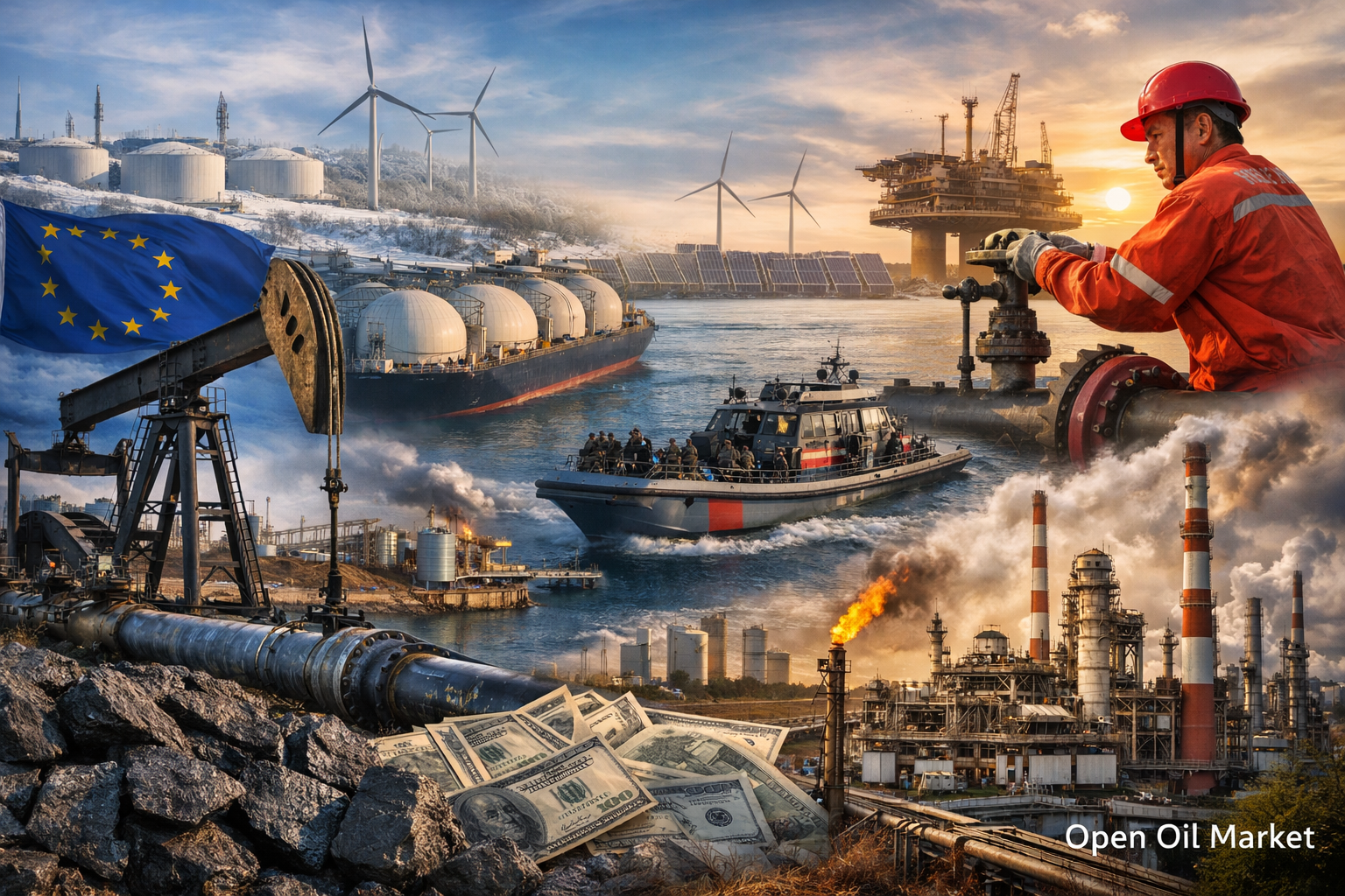 Ειδήσεις ενεργειακού τομέα — Πέμπτη, 8 Ιανουαρίου 2026: Η παγκόσμια αγορά πετρελαίου, αερίου και ενέργειας υπό πίεση από την υπερπαραγωγή.