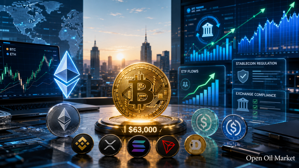 Αγορά κρυπτονομισμάτων 10 Ιουλίου 2026: Bitcoin κοντά στα 63 000 $, Ethereum, τοπ-10 κρυπτονομισμάτων, ETF και stablecoins