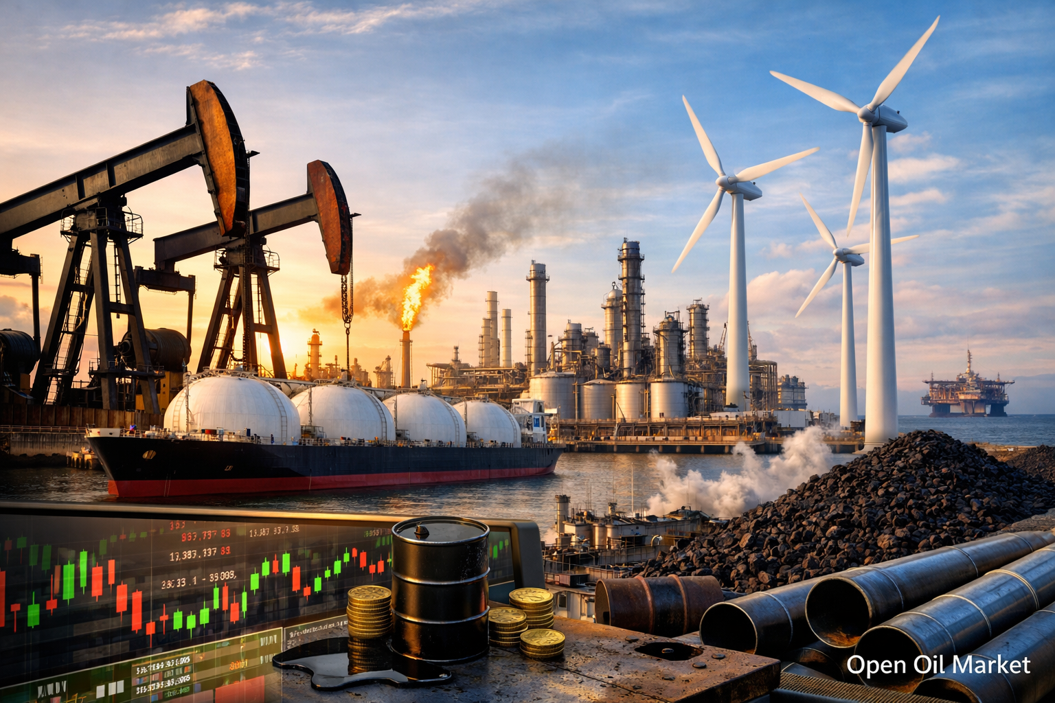 Νέα πετρελαίου και ενέργειας — Κυριακή, 15 Φεβρουαρίου 2026: Brent, αέριο και ΑΠΕ